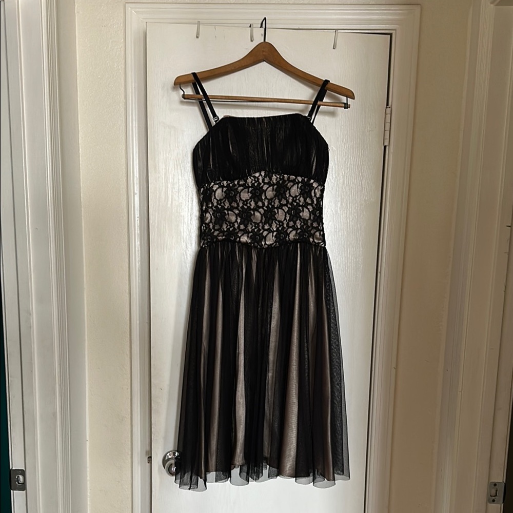 White House Black Market Black Lace Midi Dress